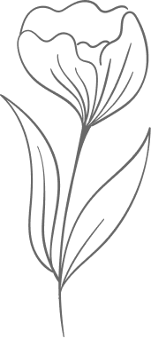 Ornamento floral botânico lateral direito